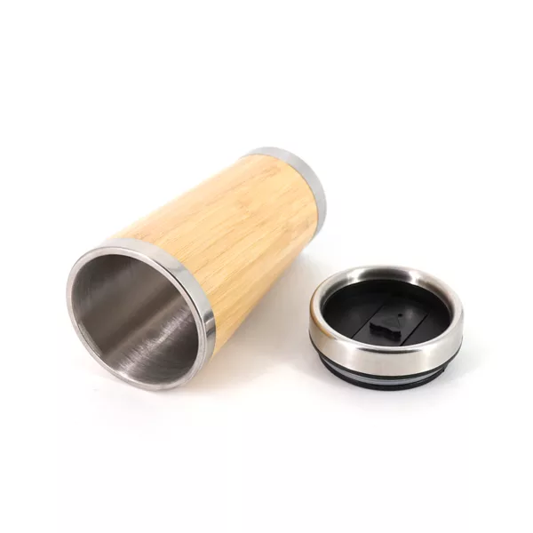 450ml Portable Lightweight Stainless Steel Ecofriendly Bamboo Cup - Image 3