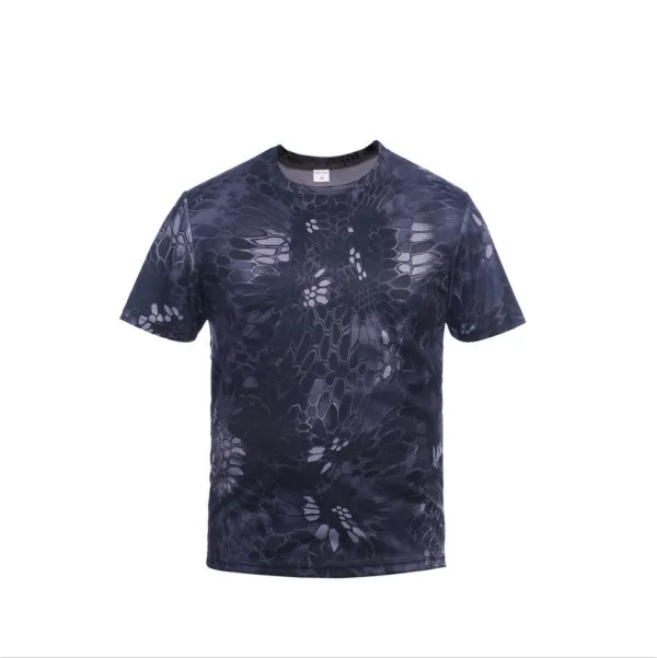 Men's Outdoor Quick Drying Short Sleeve Camo T Shirt  Lightweight Birds-Eye Mesh for Hunting & Fishing Shirt - Image 4