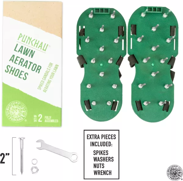 Lawn Aerator Shoes 3 Adjustable Straps and Heavy Duty Metal Buckles, Aerator Shoes,  Garden Yard Spreaders - Image 3