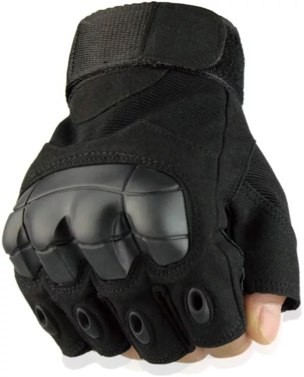 Half-Finger Hard Knuckles Gloves Hunting Paintball Outdoor Sport Gloves - Image 2