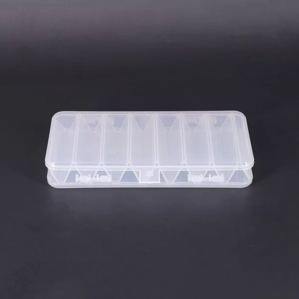 Hot Selling Waterproof Double Sided Visible Hard Fishing Tackle Container Fishing Lure Box with 14 Compartments