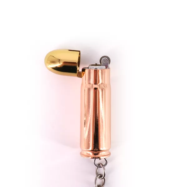 Windproof Refillable Cigarette Lighters Premium Creative Metal Bullet Jet Torch Gas Lighter  With Keychain - Image 5