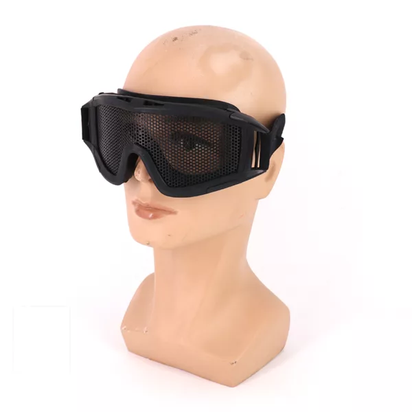 Outdoor Wire Mesh Anti-impact  Tactical Glasses With Adjustable Strap Steel Mesh - Image 6