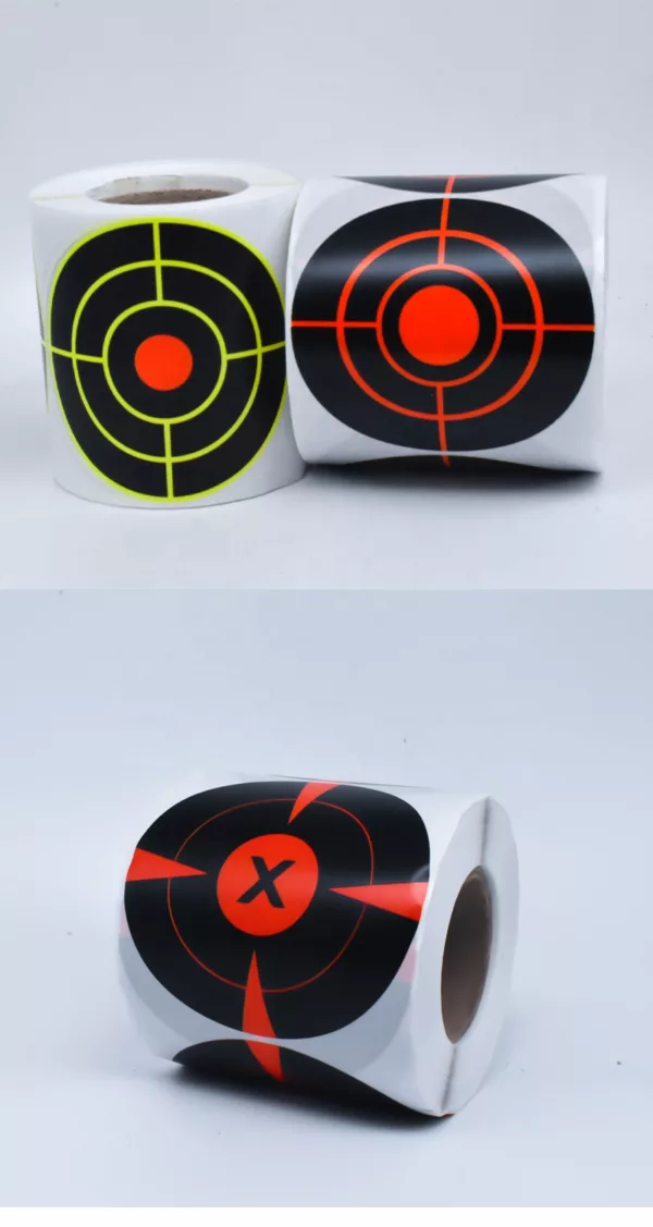 Outdoor Paper Target Sticker 7.6cm 3inch Sticker Target 200pcs Roll Adhesive Splatter Reactive Paper Targets - Image 6