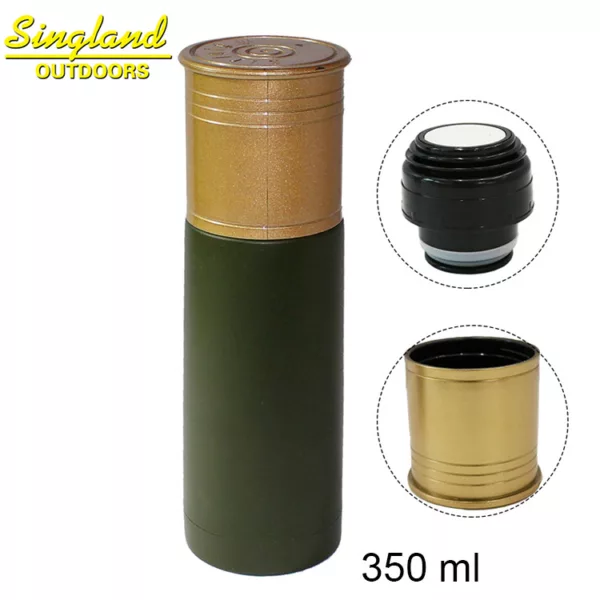 Stainless Steel Vacuum Flasks Shotgun Shell Style Vacuum Bottle Double Wall Insulated Thermos Sports Bottles 350 ml - Image 2