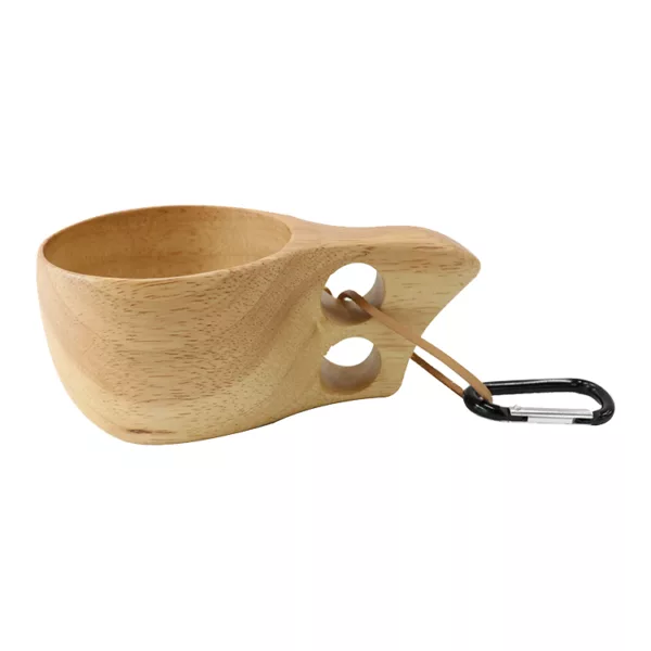 Solid Rubber Wood Cup Handmade Wooden Mug