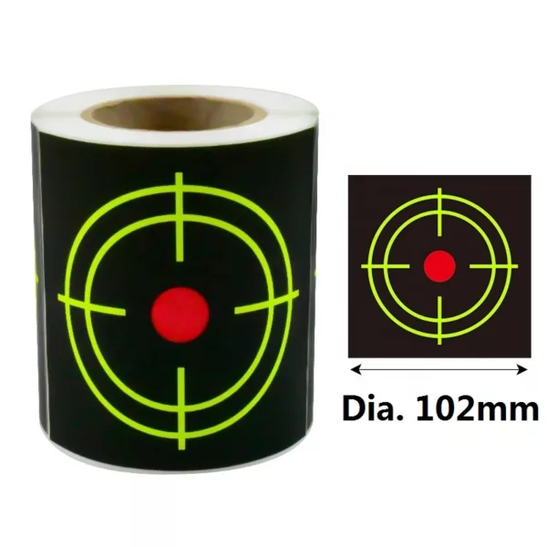 Square Paper Target Sticker 10.2cm 4inch Sticker Target 200pcs Roll Shooting Adhesive Splatter Reactive Targets - Image 4