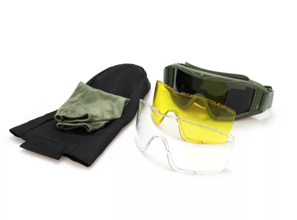 Shooting Full Frame Portable gog gle Glasses with 3 Anti Fog Interchangeable lenses for Motorcycle Cycling Paintball Hunting - Image 6