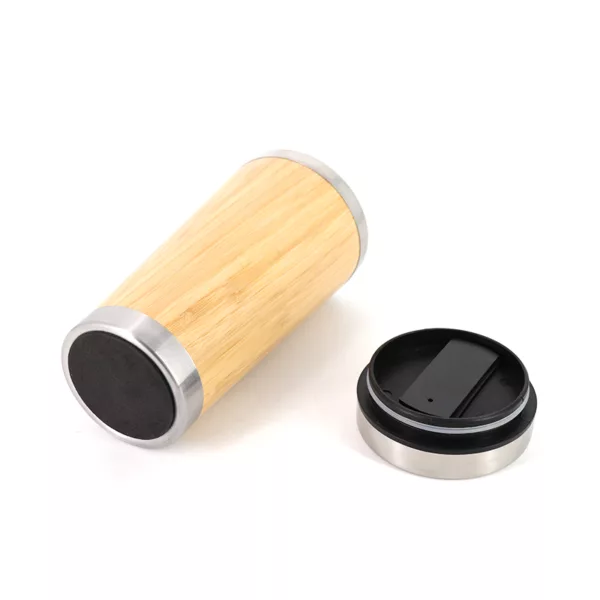 450ml Portable Lightweight Stainless Steel Ecofriendly Bamboo Cup - Image 4