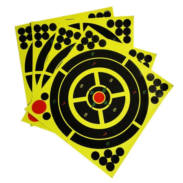 Different Size Splatter Reactive Targets Self Adhesive Paper Targets Can Shave Silhouette 8inch Bow and Arrow Paper Target