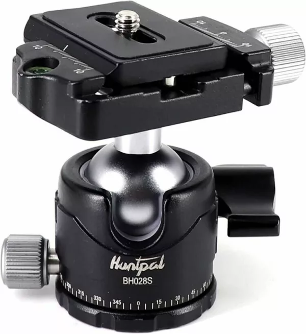 Ball Head V Yoke Rest Top Mount Attachment with Camera Thread Socket for Shooting Hunting Monopod Bipod Tripod