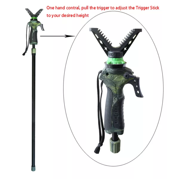 Gen3  V Shaped Rotating Yoke 98-165cm Telescopic Hunting Shooting Monopod Stick - Image 5