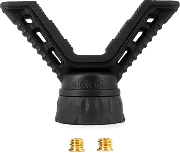 V Yoke Rest Top Mount Attachment with Camera Thread Socket for Shooting Hunting Monopod Bipod Tripod