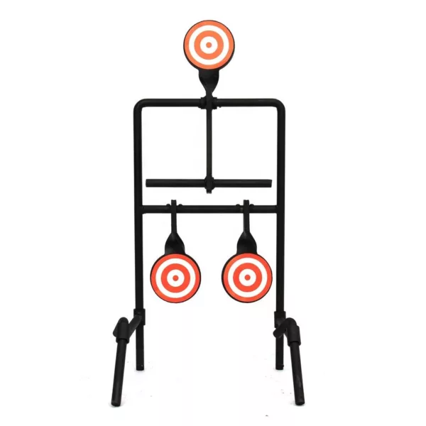 Outdoor Sport Game Training Bullseye 2+1 Auto Reset Steel Gallery Shooting Targets - Image 2