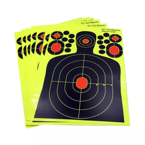 6 Sheets 9.5x14.5 inch Silhouette Adhesive Target Human Body Shape Self Hunting Aim Papers Stickers Shooting Training Accessory