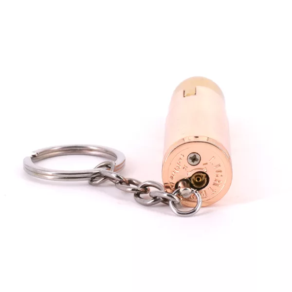 Windproof Refillable Cigarette Lighters Premium Creative Metal Bullet Jet Torch Gas Lighter  With Keychain - Image 4