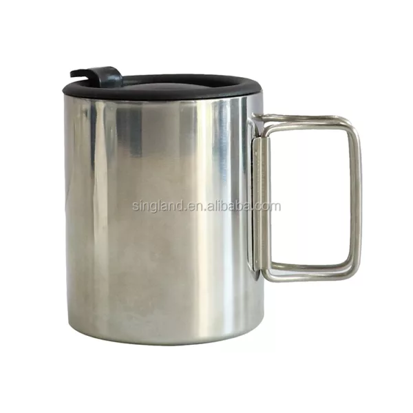 Stainless Steel Travel Mug with Lid Doubl Wall Coffee Mug Camping Mug 350 ml