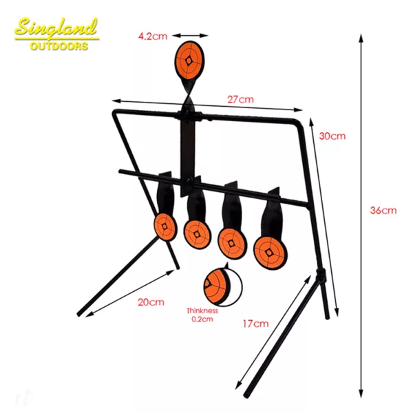 Auto Reset Spinner Shooting Target Spinner Resetting Targets 1.75" Paddles Shooting Targets - Image 2