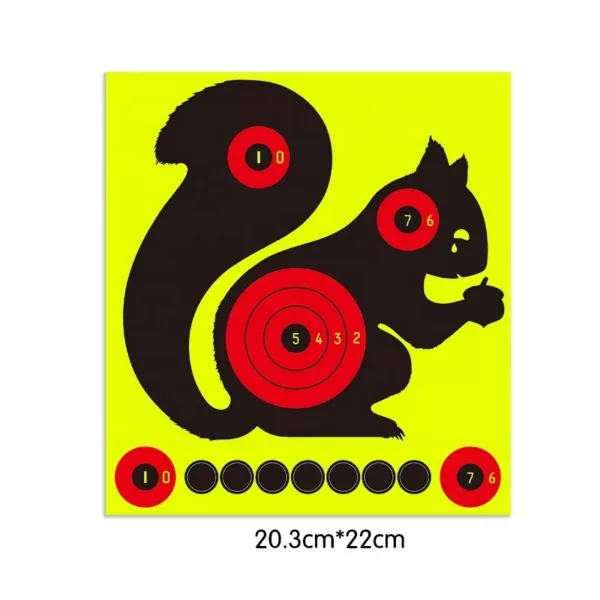 Different Size Splatter Reactive Targets Self Adhesive Paper Targets Can Shave Silhouette 203mm 8inch Paper Target - Image 4