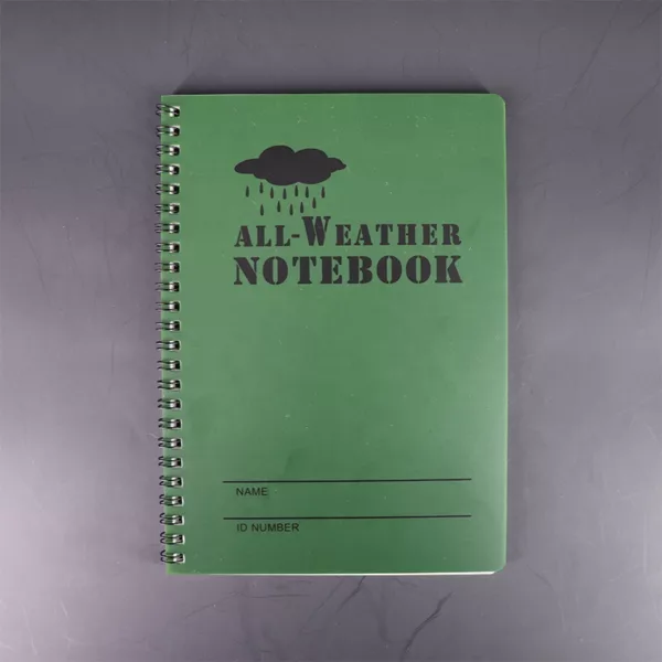 Custom Outdoors Camping Notebook Universal Pattern All Weather Tearproof Waterproof Writing Paper Note Book - Image 3