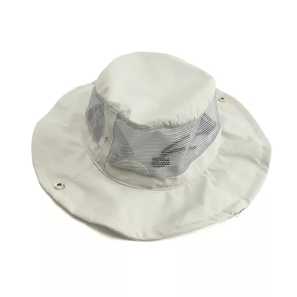 Fishing Hat Sun Protection Wide Brim Bucket Hat Breathable Packable Boonie Hat with 5 led