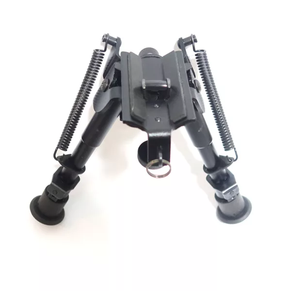 6-9 Inch Tactical Rifle Tripod Swivel Spring Return Adjustable Notched Legs Mount Adapter Stud for Shooting Hunting