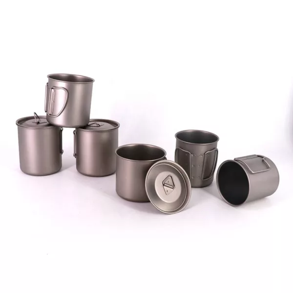 Singland Camping Traveling Home Handle Titanium Pot without Lid Ultralight Water Tea Coffee Mug Titanium Cup 220ml - Image 6