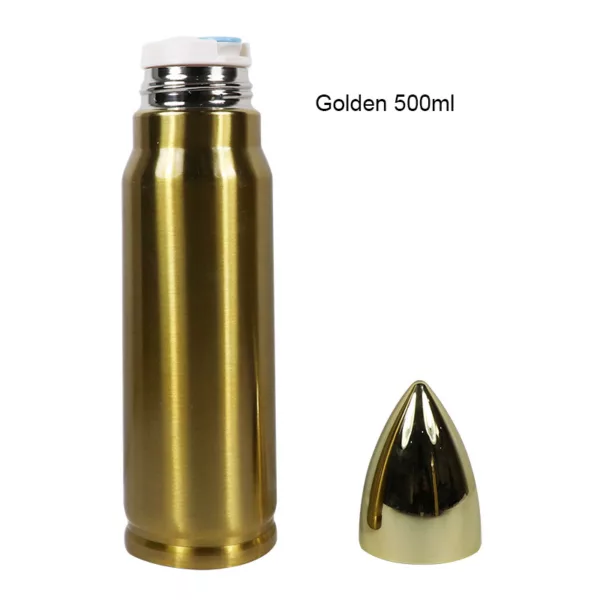 500 ml Bullet Shape Stainless Steel Vacuum Flask Vacuum Thermo Bottle Tumbler Insulated Cup No Logo - Image 5