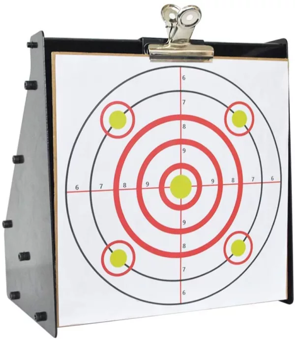 Shooting Target Bullet Trap Box for .22/.17 Caliber (Rimfire Only) | 10" X 10" Bullseye Paper Targets | Bullet Box Mount Bracket