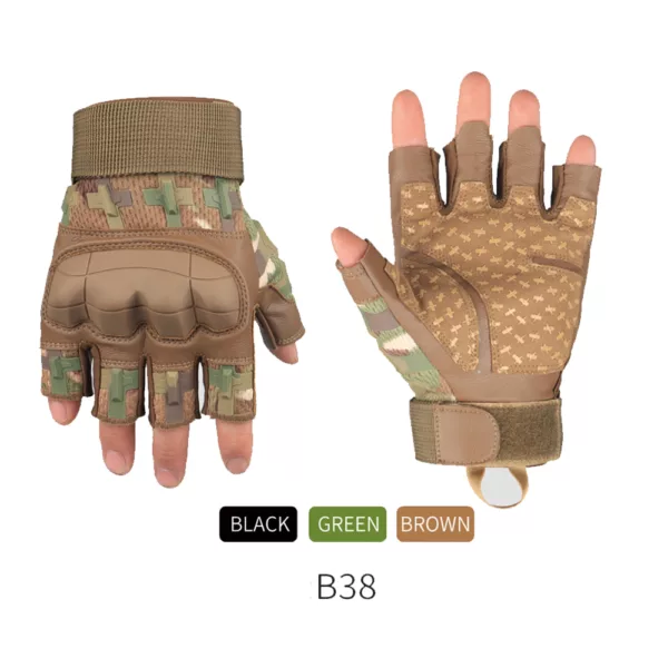 Fingerless Gloves Stock Hard Knuckle Gloves for Hiking Cycling Climbing Outdoor Camping Sports Touch Screen Gloves