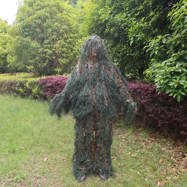 Ghillie Outdoor Game Hunting and Shooting Accessories 3D 4-Piece Desert Camo Clothing Camo Ghillie Suit - Image 2