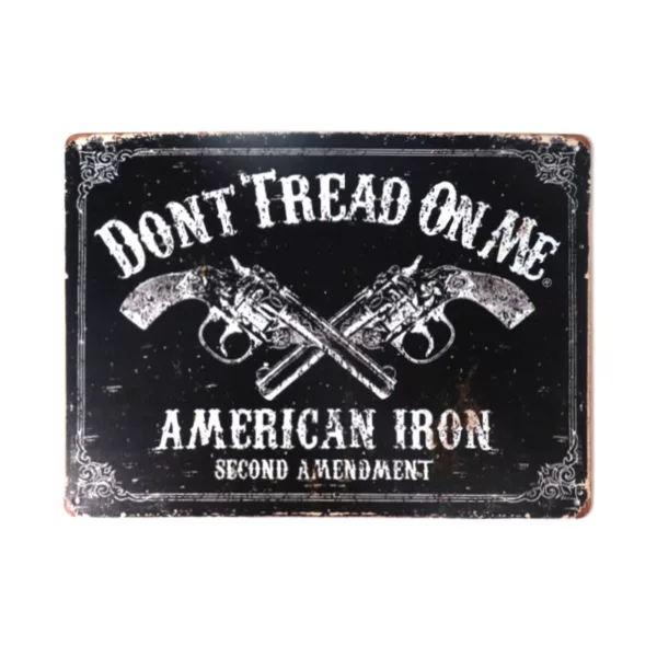 Dont Tread On Me Vintage Style Funny Rustic metal Tin Sign Cafe Home Wall Decor Tinplate Wall Decoration