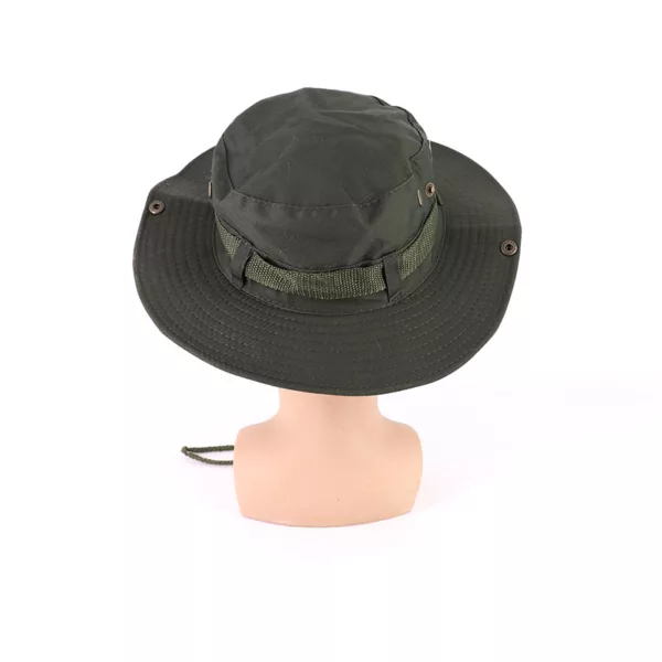 Boonie Hat OD Green Outdoor Bucket Hats Sun Protective Fishing Safari Sun Hat Tactical Cap - Image 3