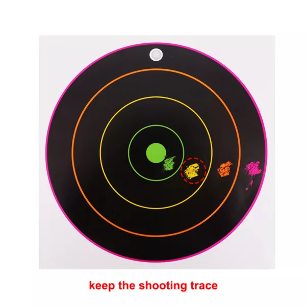 8" 10pcs Multi-Color Bull's-Eye Target Training Aim Paper Shooting Targets - Image 4