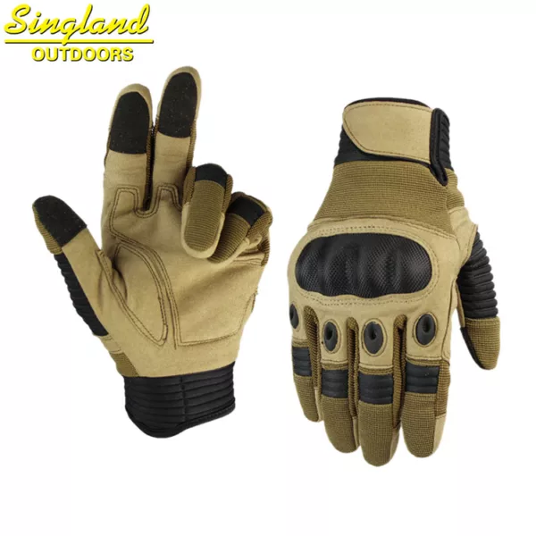 Hot selling Stocked Touch Screen Motorcycle Driving Gloves Soft Riding Gloves Olive Green - Image 5