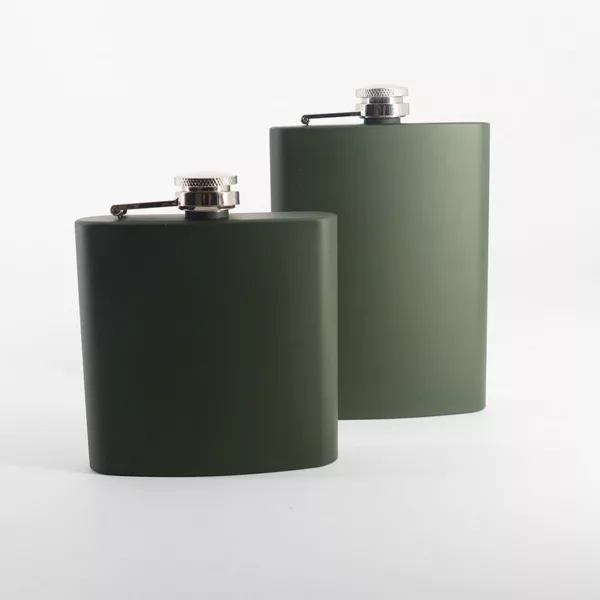 Hip Flask Olive Green 6 oz Stainless Steel Pocket Hip Flask Hot Sale 6 oz Metal Whisky Stainless Steel Hip Flask - Image 6