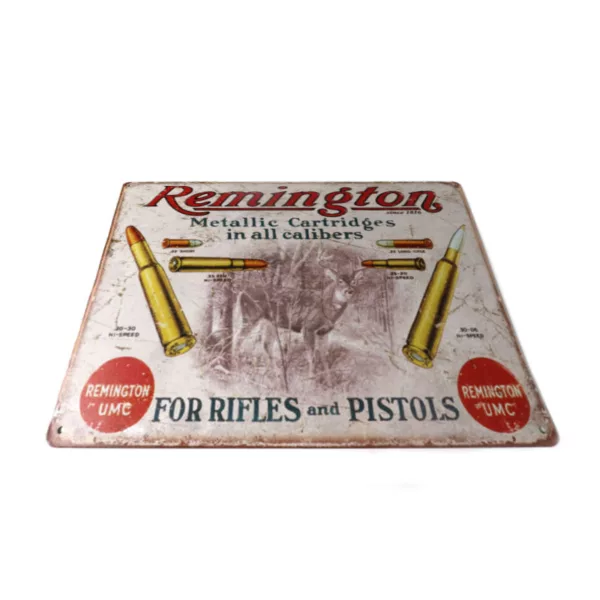 Metallic Cartridges In All Calibers For Rifles And Pistols Funny Rustic metal Tin Sign Home Wall Decor Tinplate Wall Decoration - Image 2