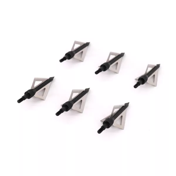 Stainless Steel Aluminum Express Quad Pro Broadhead 100 Grain Weight 6-Pack 3 Blade Hunting Archery Arrow Head - Image 4