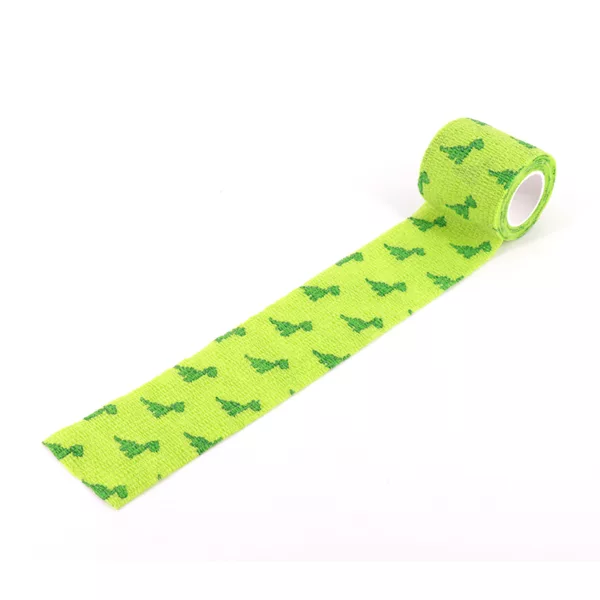 Green Dinosaur Camo Self-Clinging Non-Woven Hunting Outdoor Elastic Rolls Camo Tape 5 cm x 4.5 m - Image 3