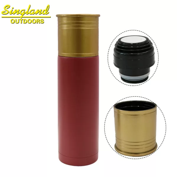 Stainless Steel Vacuum Flasks Shotgun Shell Style Vacuum Bottle Double Wall Insulated Thermos Sports Bottles 500 ml