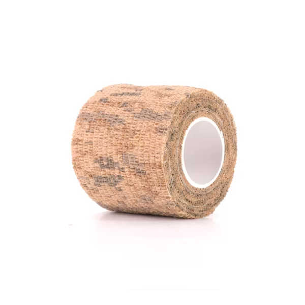 5 cm x 4.5 m Desert Green Camo Self-Clinging Non-Woven Hunting Outdoor Elastic Rolls Camo Tape - Image 2