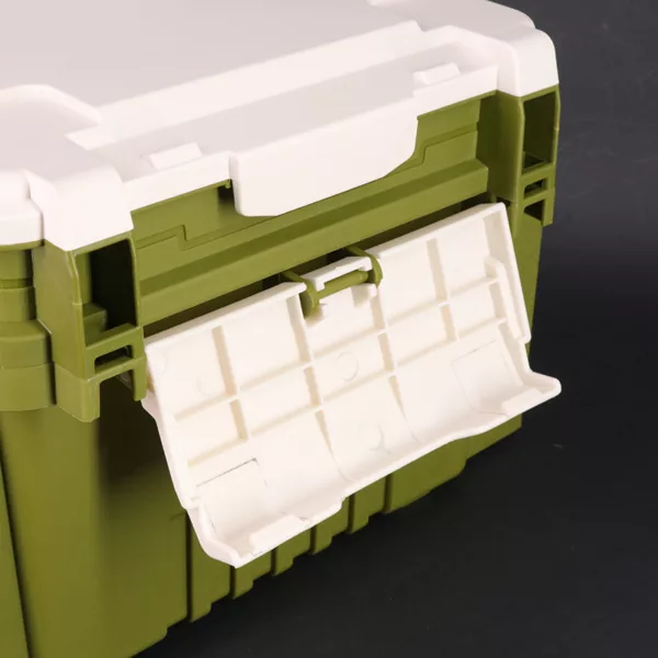 Outdoor Plastic Multifunctional Storage Box With Strap Double layers Professional Fishing Lures Hook Bait Box - Image 6