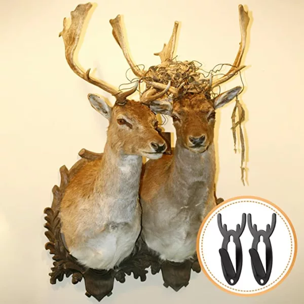 European Mount Skull Hanger Antler Style Deer Skull Wall Mount Bracket for Hanging Mounting, Heavy Duty Steel - Image 5