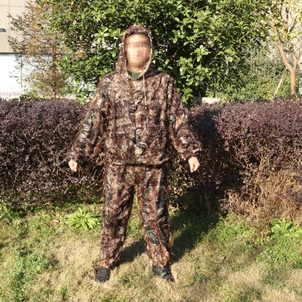 3D Leaves Woodland Brown Camouflage Clothing Clothes and Pants for Hunting Shooting Ghillie Suit Camo Suit - Image 2