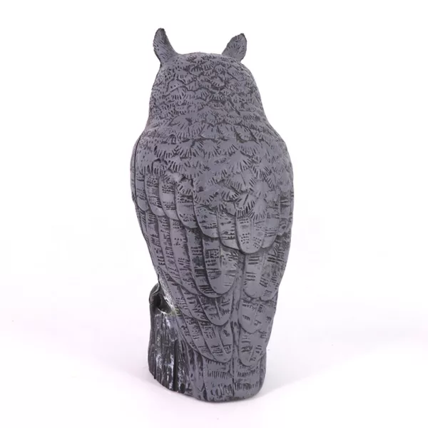 Outdoor Bird Deterrent Garden Protector PE Material Painted Realistic Owl Decoy with Flashing Eyes - Image 6