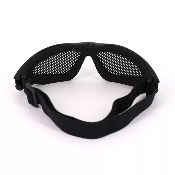 Outdoor Steel Mesh glass Eye glasses Eye Protection with Elastic Band Black - Image 4