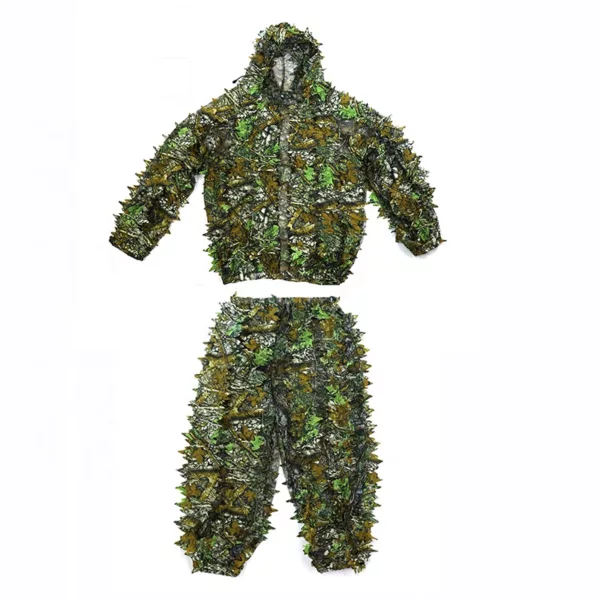 3D Leaves Woodland Camouflage Clothing Clothes and Pants for Hunting Shooting Wildlife Ghillie Suit