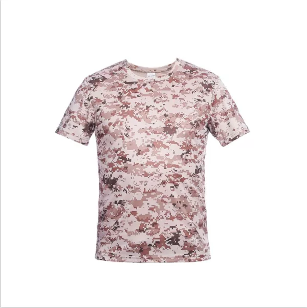 Men's Outdoor Quick Drying Short Sleeve Camo T Shirt  Lightweight Birds-Eye Mesh for Hunting & Fishing Shirt - Image 5