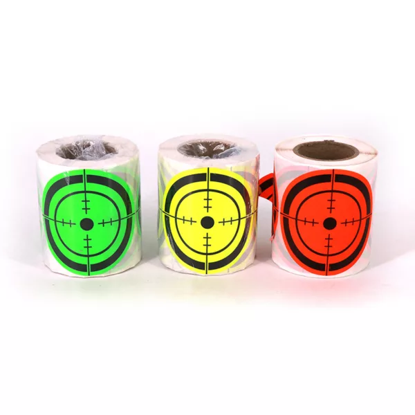 3" 200pcs Shooting Target Stickers Fluorescent Round Bullseye Target Dots for Shooting Strong Adhesive Shooting Target Pasters