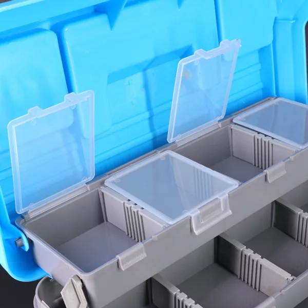 Outdoor Multifunctional Plastic Storage Box With Handle Three layers Professional Fishing Lures Hook Bait Box - Image 5